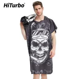 HiTurbo Adult Diving Beach Quick-drying Cape Swimming Changing Clothes Bathrobe Cloak Absorbent Quick-drying Towel for Men and Women thumbnail 1