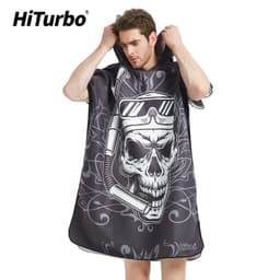 HiTurbo Adult Diving Beach Quick-drying Cape Swimming Changing Clothes Bathrobe Cloak Absorbent Quick-drying Towel for Men and Women thumbnail 2