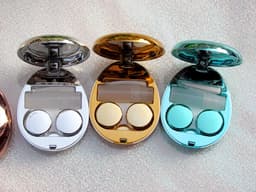 New contact lens box egg invisible companion box electroplating beauty pupil box wholesale quality assurance thumbnail 2