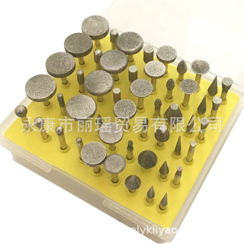 50pc grinding head diamond grinding needle jade stone carving needle electric grinding alloy grinding Rod Emery grinding head