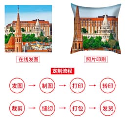 亚马逊爆款来图抱枕套亚麻靠枕套桃皮绒超柔沙发抱枕家居用品 thumbnail 2