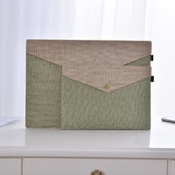 a4 magnetic buckle imitation linen felt file bag office meeting folder primary school stationery suit a5 data storage bag thumbnail 1