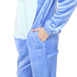 Sourcework Blue Lancer Blue Rose Red Stitch Cartoon Animal One-Piece Pajamas Flannel thumbnail 3