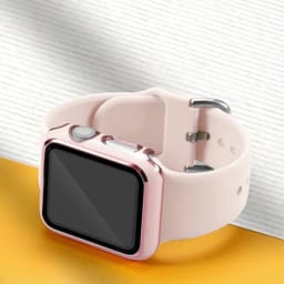 Suitable for apple electroplating hanging carving PC case apple watch 7/6/SE/5/4321 tempered glass thumbnail 3