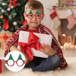 Children's adult glasses frame party holiday party antler snowman props decoration Christmas decoration paper glasses thumbnail 3