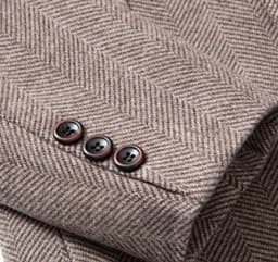 Autumn and Winter new suit collar woolen coat men's cotton and thickening woolen men's coat non-ironing plaid woolen coat thumbnail 4