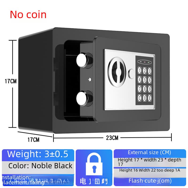 Safe 17E all-steel household small safe wholesale Wall electronic password coin-operated piggy bank safe deposit box