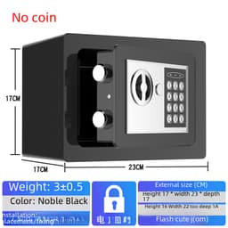 Safe 17E all-steel household small safe wholesale Wall electronic password coin-operated piggy bank safe deposit box thumbnail 1