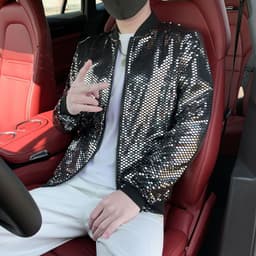Cross-Border 2024 Autumn New Men's Personalized Fashion Nightclub Trendy Men's Thin Jacket Men's Wholesale thumbnail 2