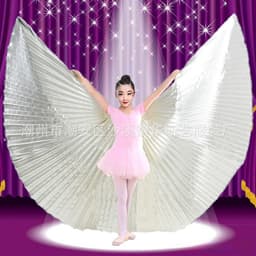 Children's Wings Golden Wings Belly Dance Wings Children's Accessories Color Wings Children's Performance Golden Wings thumbnail 2