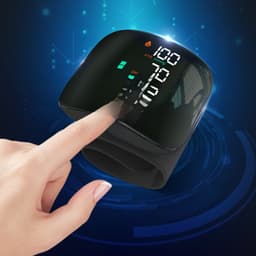 Wrist blood pressure meter charging touch screen electronic sphygmomanometer Russian blood pressure device English Spanish Vietnamese thumbnail 1