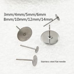 Spot supply stainless steel flat needle plating gold flat ear needle jewelry accessories wholesale thumbnail 4
