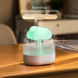 2026 Creative New Product Raindrop Aroma Diffuser USB Desktop Colorful Night Light Mist Cloud Rain Humidifier Cross-Border thumbnail 1