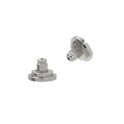 Brass 18K gold electroplated texture ear plug European and American style large Frisbee ear studs back plug prevent earrings drooping earrings back thumbnail 5