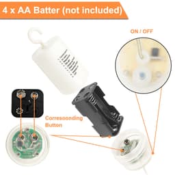 Amazon outdoor LED explosion Star copper wire light color string light battery smoke lamp dandelion light decorative light strip thumbnail 4