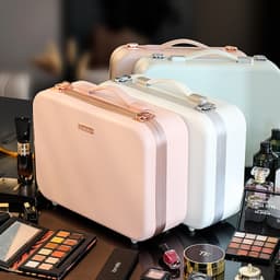 Makeup Case with Lamp and Mirror Cosmetic Storage Box Large Capacity Makeup Case Portable Tattoo Beauty Case thumbnail 2