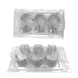 Metal bathroom double-sided five-bead curtain hook multi-color 12 boxed Iron Mountain shower curtain hook furniture accessories thumbnail 3