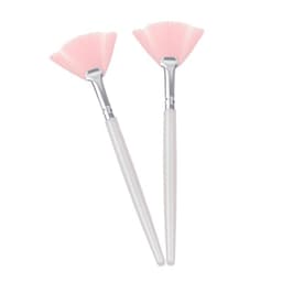 亚马逊扇形面膜刷珠光杆粉色软毛尼龙毛刷塑料柄余粉化妆刷美容院 thumbnail 5