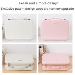 Makeup Case with Lamp and Mirror Cosmetic Storage Box Large Capacity Makeup Case Portable Tattoo Beauty Case thumbnail 4