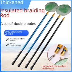 Factory wholesale removable net head insulation positioning copy net rod fishing rod fishing net single rod double rod telescopic rod thumbnail 2