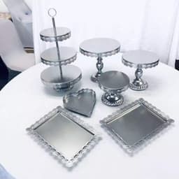 European-style Iron Cake Stand Set Wedding Banquet Dessert Pastry Ornaments Birthday Dinner Creative Multi-layer Plate thumbnail 4