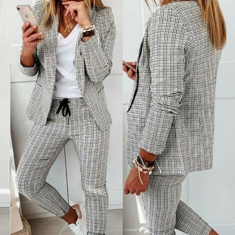 2025Wish Amazon Independent Website New Casual Fashion Suit Small Suit Women's Suit Large Quantity in Stock