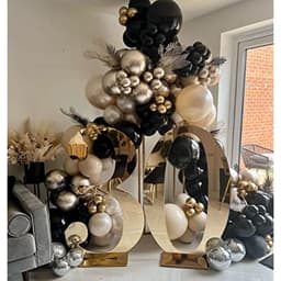 Amazon Hot Sale Black Sands White Series Theme Balloon Set Arch Garland Holiday Birthday Party Decoration thumbnail 2