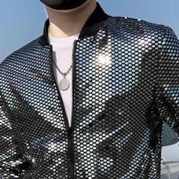 Cross-Border 2024 Autumn New Men's Personalized Fashion Nightclub Trendy Men's Thin Jacket Men's Wholesale thumbnail 3