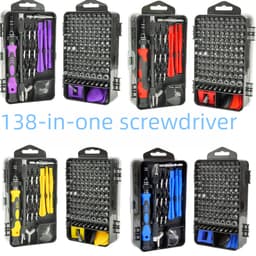 115 in 1 set screwdriver watch mobile phone notebook disassembly maintenance tool multifunctional 135 chrome vanadium steel S2 thumbnail 4