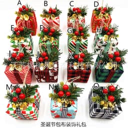 跨境新品 圣诞装饰品挂件 圣诞树挂件 圣诞节包布装饰礼包 thumbnail 1