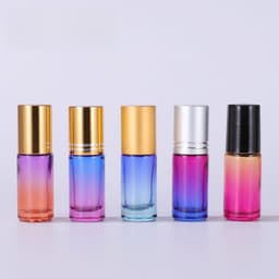 Cross-border in stock 5ml gradient glass rolling bead bottle essence oil bottle perfume bottle walking bead bottle eye cream lip oil separate bottles thumbnail 1