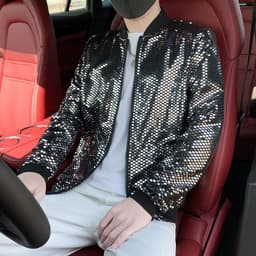 Cross-Border 2024 Autumn New Men's Personalized Fashion Nightclub Trendy Men's Thin Jacket Men's Wholesale thumbnail 1