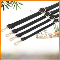 Black Bag Strap Plain Pebbled Cross Pattern Shoulder Strap Adjustable Diagonal Single Shoulder Shoulder Strap Bag Belt Accessories thumbnail 1