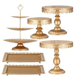 European-style Iron Cake Stand Set Wedding Banquet Dessert Pastry Ornaments Birthday Dinner Creative Multi-layer Plate thumbnail 5