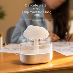 2026 Creative New Product Raindrop Aroma Diffuser USB Desktop Colorful Night Light Mist Cloud Rain Humidifier Cross-Border thumbnail 2