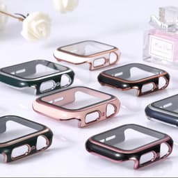 Suitable for apple electroplating hanging carving PC case apple watch 7/6/SE/5/4321 tempered glass thumbnail 1