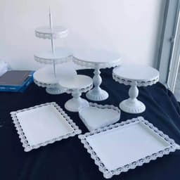European-style Iron Cake Stand Set Wedding Banquet Dessert Pastry Ornaments Birthday Dinner Creative Multi-layer Plate thumbnail 2