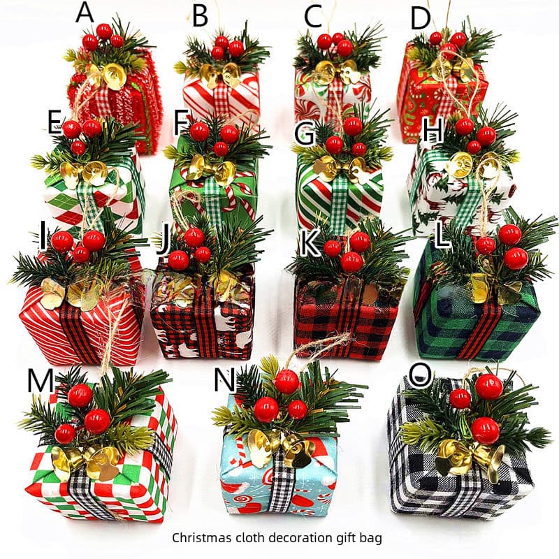 Cross-border New Products Christmas Decorations Pendant Christmas Tree Pendant Christmas Cloth Decoration Gift Bag