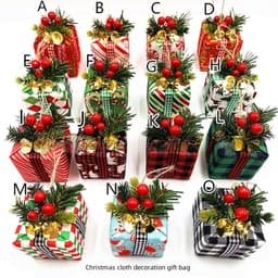 Cross-border New Products Christmas Decorations Pendant Christmas Tree Pendant Christmas Cloth Decoration Gift Bag thumbnail 1
