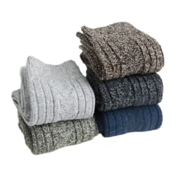 Twist Double-Needle Socks for Men, Plus Size Men's Socks, Extended and Thickeneded, Warm Rabbit Wool Socks, Wholesale Mid-Calf Socks, Casual thumbnail 4