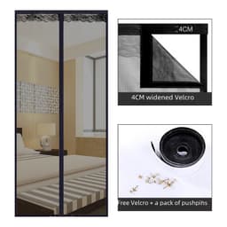 Household mute punch-free magnetic suction soft door curtain partition curtain Velcro mosquito-proof door curtain curtain screen finished product wholesale thumbnail 2