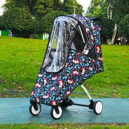 Factory direct stroller rain cover baby carriage rain cover umbrella stroller windproof cover rain cover windproof cover universal thumbnail 1
