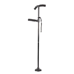 Portable Folding Cane with Light for Elderly Outdoor Telescopic Double Handle Four-Leg Cane Intelligent Aluminum Alloy Walking Aid thumbnail 5