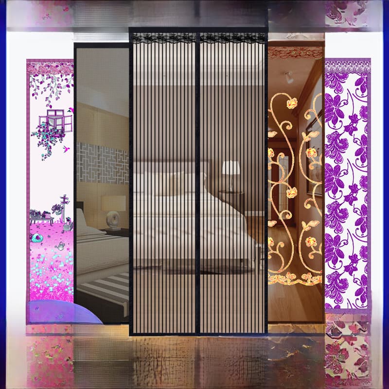 Household mute punch-free magnetic suction soft door curtain partition curtain Velcro mosquito-proof door curtain curtain screen finished product wholesale