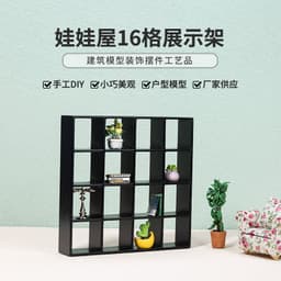 Dollhouse Dollhouse Mini Furniture 1:12 Pocket Model Storage Stand Display Cabinet Wooden Crafts thumbnail 1