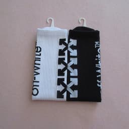 Factory wholesale autumn and winter men's Tide brand combed cotton ow socks long tube ins Street all-match female sports jacquard socks thumbnail 4