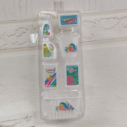 Doll Toy Accessories, Doll Sanitary Ware, Household Cleaning 7-Piece Set with Blister Packaging, Storage Box Bucket Cleaner thumbnail 2