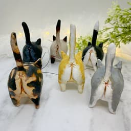 Cross-border new products in stock Kitty miniature sculpture cute kitten resin ornaments thumbnail 2