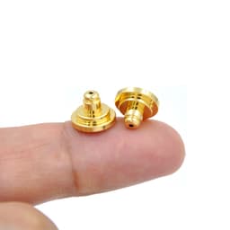 Brass 18K gold electroplated texture ear plug European and American style large Frisbee ear studs back plug prevent earrings drooping earrings back thumbnail 2