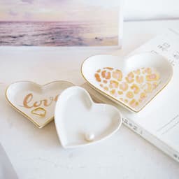 Foreign trade ceramic Nordic creative ceramic plate snack plate fruit plate jewelry plate love storage tray Valentine's Day thumbnail 1